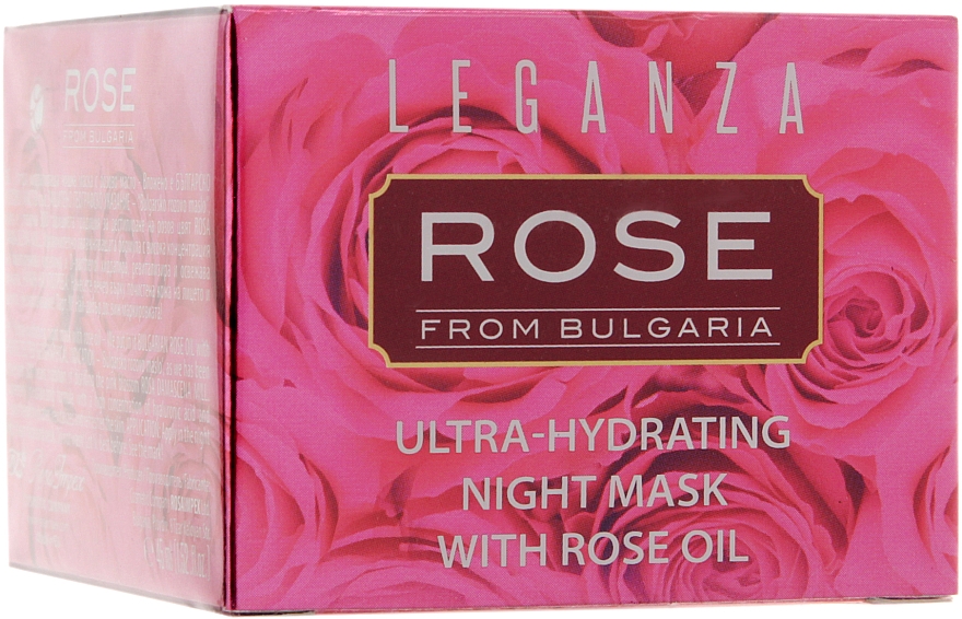 Ultranawilżająca maska ​​na noc z olejkiem różanym - Leganza Rose Ultra-Hydrating Night Mask — Zdjęcie N2