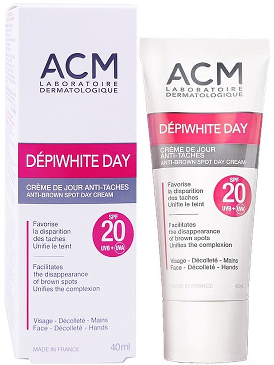 SPF 20 krem na dzień przeciw brązowym plamom 2 w 1 - ACM Laboratoires Depiwhite Day Cream SPF 20 — Zdjęcie N1