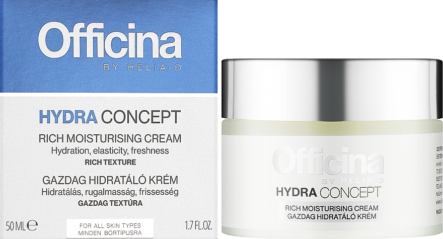 Intensywnie nawilżający krem do twarzy - Helia-D Officina Hydra Concept Rich Moisturising Cream — Zdjęcie N1