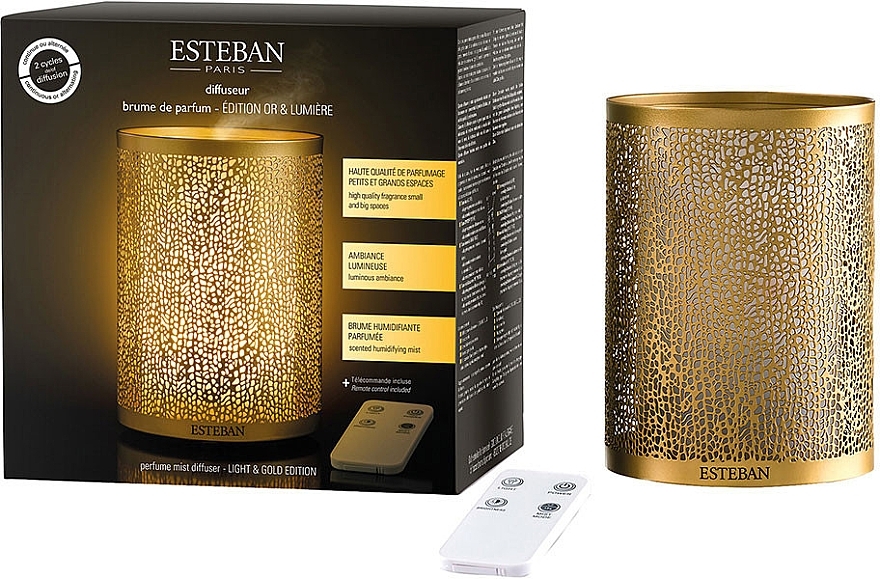 Dyfuzor ultradźwiękowy - Esteban Diffuser Light & Gold Edition  — Zdjęcie N1
