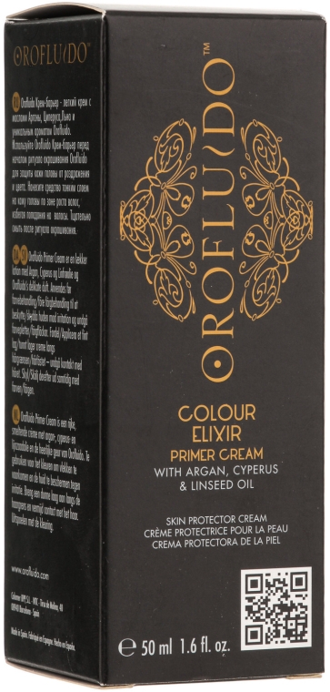Ochronny krem do włosów farbowanych - Orofluido Color Elixir Primer Cream Skine Protector — Zdjęcie N3
