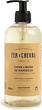 Bezzapachowe mydło marsylskie w płynie - Fer A Cheval Liquid Marseille Soap Unscented — Zdjęcie N1