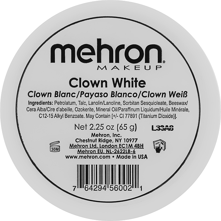 Biała pasta do twarzy - Mehron Clown White — Zdjęcie N1