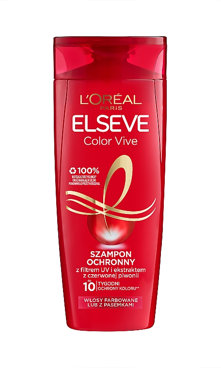Szampon ochronny do włosów farbowanych lub z pasemkami - L'Oreal Paris Elsève Color-Vive — Zdjęcie N1