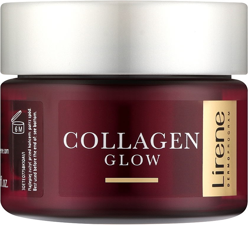 Przeciwzmarszczkowy regenerujący krem do twarzy 70+ - Lirene Collagen Glow Anti-Wrinkle Repairing Cream — Zdjęcie N2