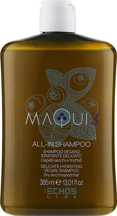 Delikatny szampon nawilżający do włosów - Echosline Maqui 3 Delicate Hydrating Vegan Shampoo — Zdjęcie N1