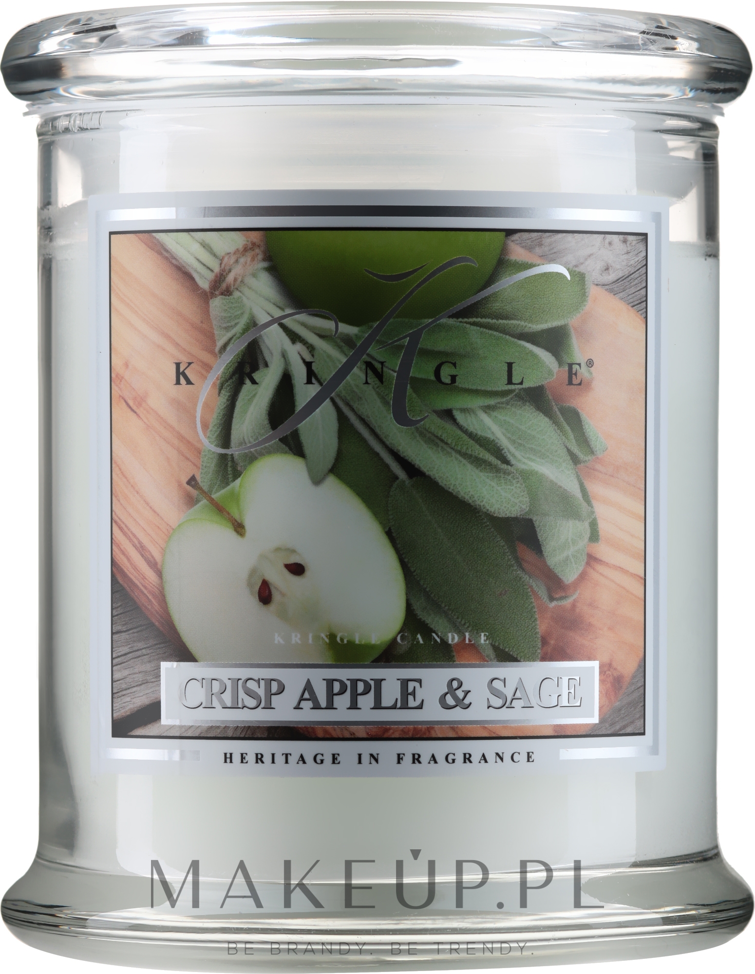 Świeca zapachowa w słoiku - Kringle Candle Crisp Apple & Sage — Zdjęcie 411 g