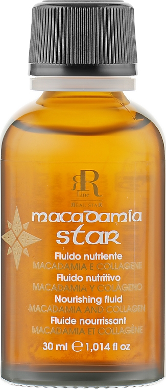 Odżywczy fluid do włosów z olejem makadamia i kolagenem - RR Line Macadamia Star — Zdjęcie N1