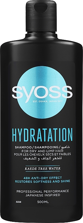 Szampon do włosów zniszczonych i trudnych do rozczesania - Syoss Hidratacion + Shampoo — Zdjęcie N1