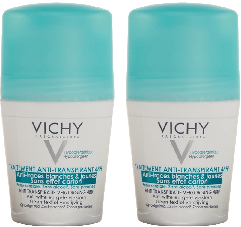 Dezodorant w kulce (zestaw 2 sztuk) - Vichy Anti-Transpirant 48H2 (2x50ml) — Zdjęcie N2