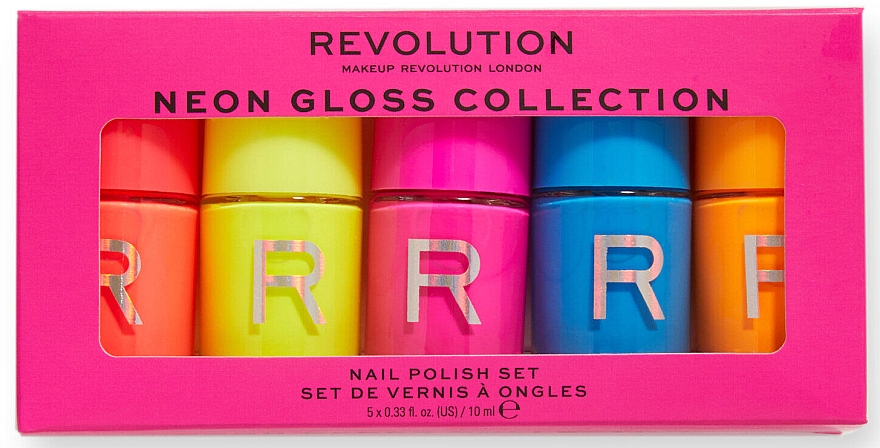Zestaw - Makeup Revolution Neon Gloss Polish Set (nail/5x10ml) — Zdjęcie N1