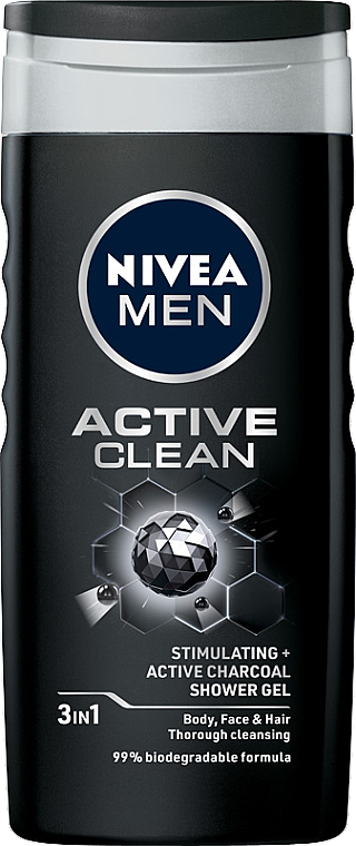 Aktywny żel pod prysznic dla mężczyzn - NIVEA MEN Active Clean Shower Gel — Zdjęcie N1