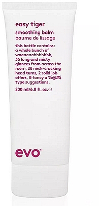 Wygładzający balsam do włosów - Evo Easy Tiger Smoothing Balm — Zdjęcie N1