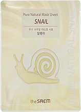 Maseczka do twarzy ze śluzem ślimaka w płachcie - The Saem Pure Natural Mask Sheet Snail — Zdjęcie N1