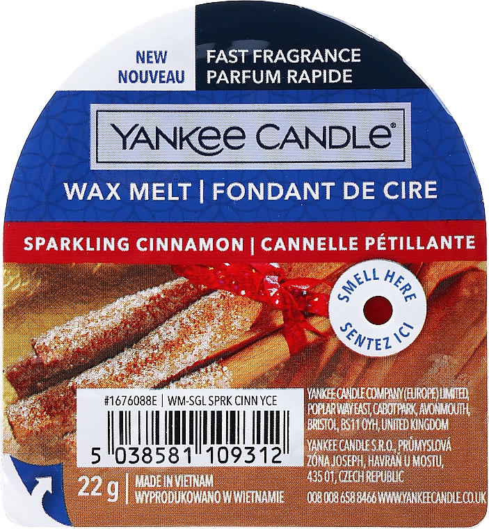 Wosk zapachowy - Yankee Candle Sparkling Cinnamon Tarts Wax Melts — Zdjęcie N1