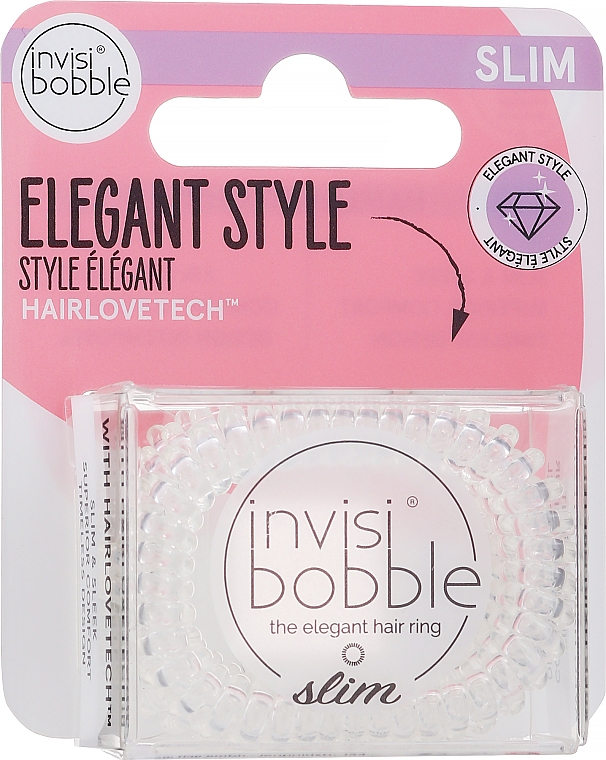Gumka do włosów - Invisibobble Slim Crystal Clear — Zdjęcie N1
