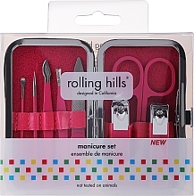 Zestaw do manicure, 8 elementów, różowy - Rolling Hills Manicure Set  — Zdjęcie N1