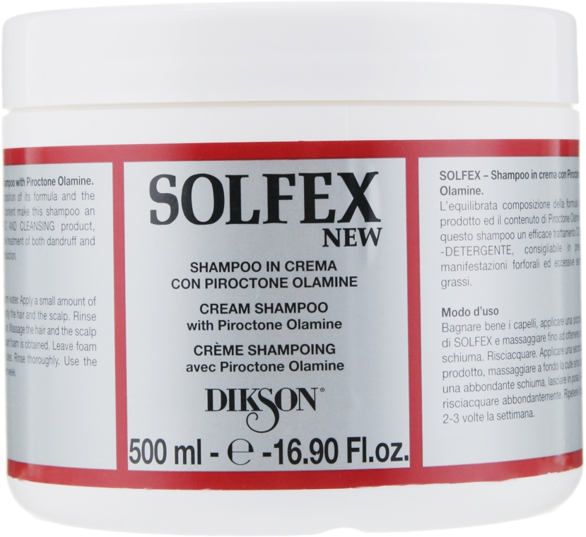 Kremowy szampon do włosów - Dikson Solfex Cream Shampoo With Piroctone Olamine