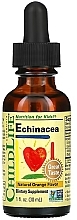 Witaminy dla dzieci Echinacea w płynie, o smaku pomarańczowym - Child Life Echinacea — Zdjęcie N1