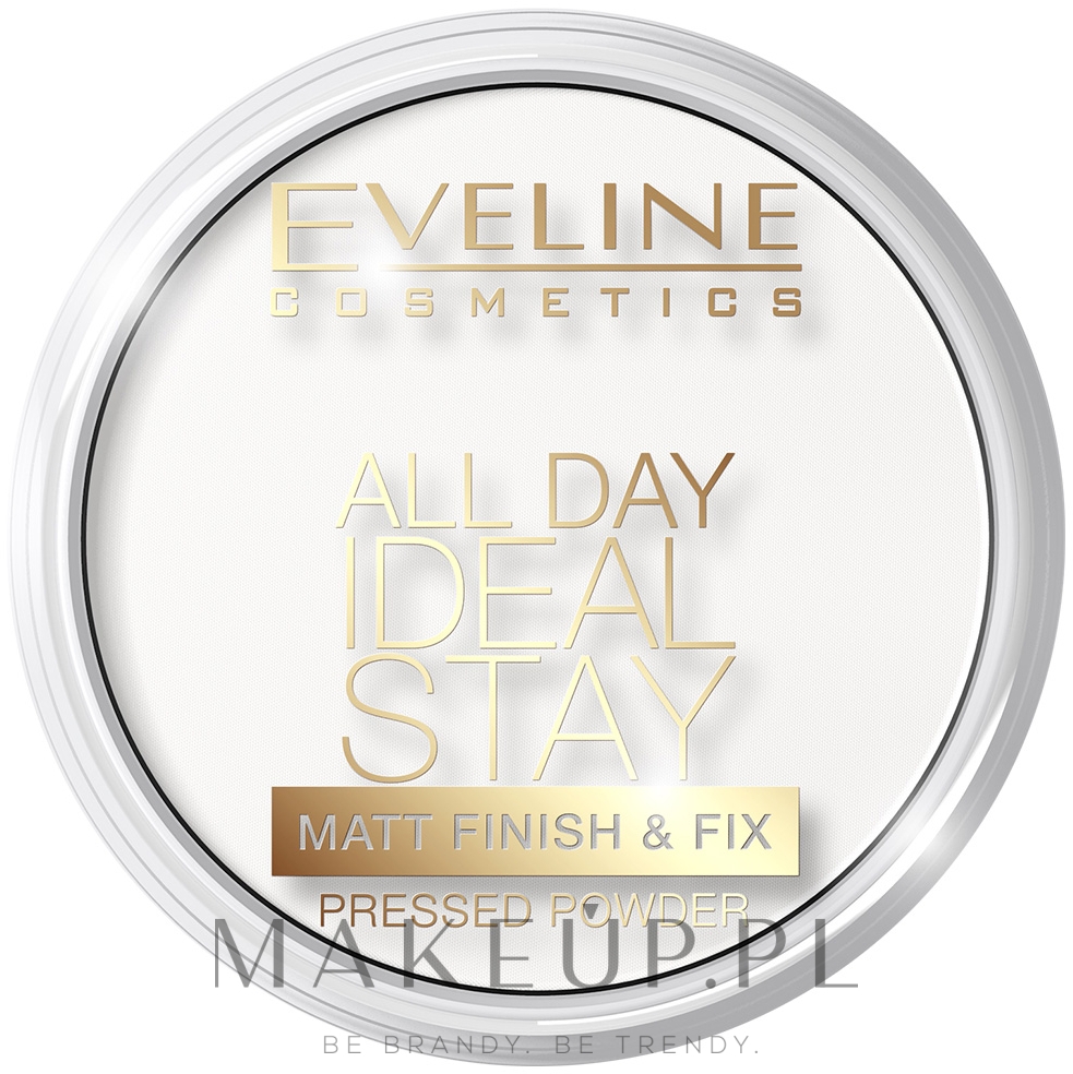Matujący puder mineralny z jedwabiem - Eveline Cosmetics All Day Ideal Stay  — Zdjęcie 12 g