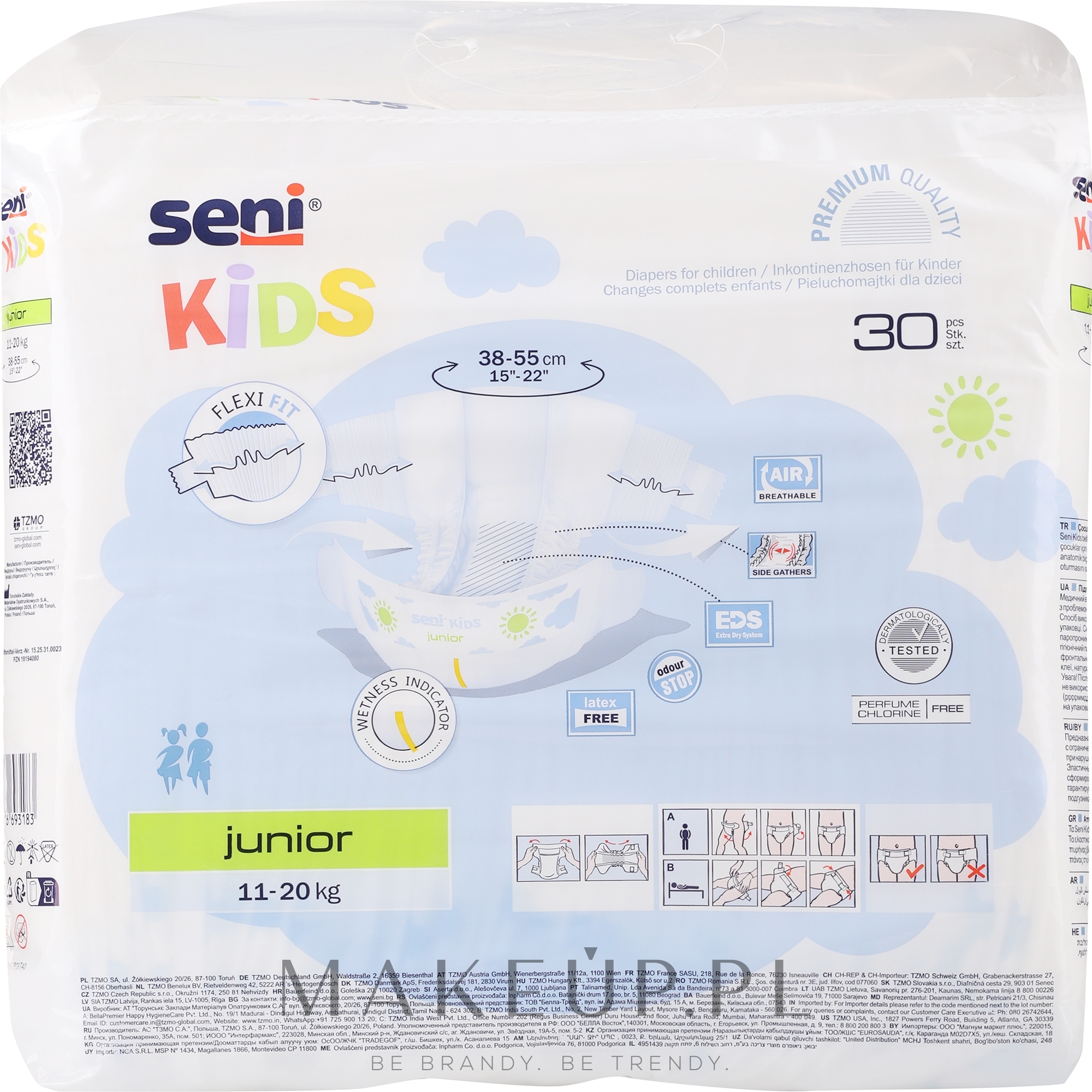 Pieluszki dla dzieci Junior, 11-25 kg - Seni — Zdjęcie 30 szt.