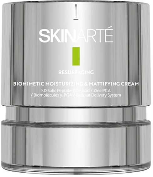 Biomimetyczny krem ​​nawilżająco-matujący do twarzy - Skinarte Resurfacing Biomimetic Moisturizing & Mattifying Cream — Zdjęcie N1