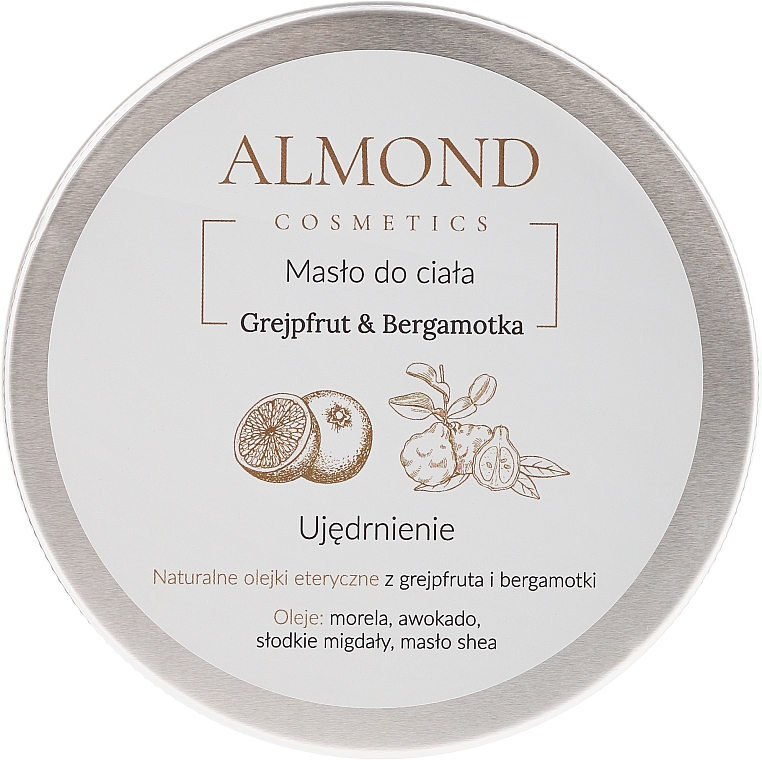 Masło do ciała Grejpfrut i bergamotka - Almond Cosmetics Grapefruit & Bergamot Body Butter — Zdjęcie N1