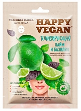 Kup Tonizująca maska w płachcie do twarzy - FitoKosmetik Happy Vegan