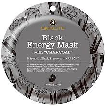 Kup Maska w płachcie do twarzy z węglem drzewnym - Skinlite Black Energy Face Mask with Charcoal