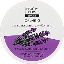 Krem do skóry tłustej - Beauty Derm Calming Lavender Extract+Collagen Face Cream  — Zdjęcie N1