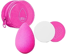 Zestaw - Beautyblender Glittet Starter Set (sponge/1pcs + soap/16g + cleans/mat/1pcs + bag) — Zdjęcie N2