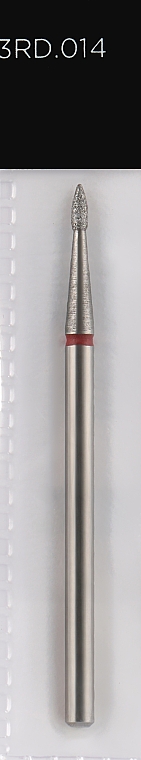 Frez diamentowy, podłużny, L-4 mm, 1,4 mm, czerwony - Head The Beauty Tools — Zdjęcie N1