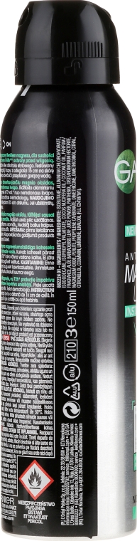Antyperspirant w sprayu dla mężczyzn - Garnier Mineral Men Mineral Magnesium Ultra-Dry Anti-Perspirant Spray 72h — Zdjęcie N4