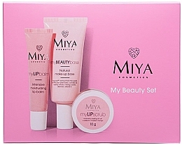 Zestaw - Miya Cosmetics My Beauty Set (lip/scr/10g + lip/balm/15ml + base/30ml) — Zdjęcie N1