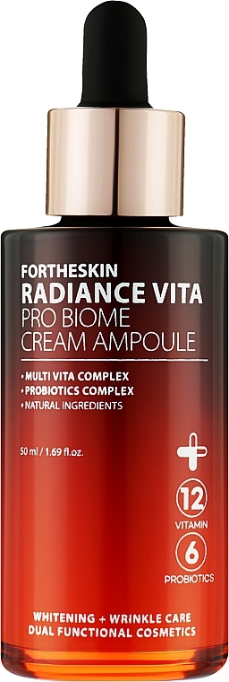 Krem-serum do twarzy z efektem liftingu - Fortheskin Radiance Vita Pro Biome Cream Ampoule — Zdjęcie N1
