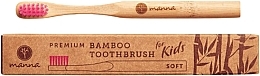 Kup Szczoteczka do zębów dla dzieci, miękka, różowa - Manna Bamboo Toothbrush Soft