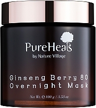 Energetyzująca maska na noc z ekstraktem z owoców żeń-szenia - PureHeal's Ginseng Berry 80 Overnight Mask — Zdjęcie N1