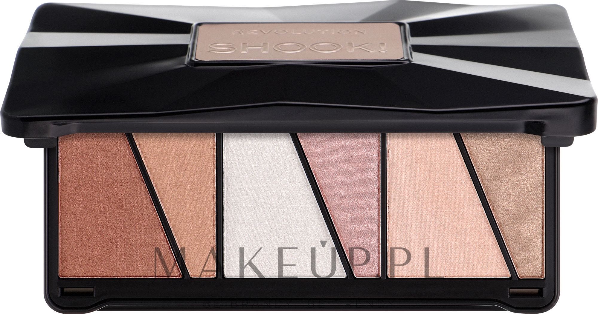Paletka rozświetlaczy do twarzy - Makeup Revolution Shook! Highlighter Palette — Zdjęcie 42 g