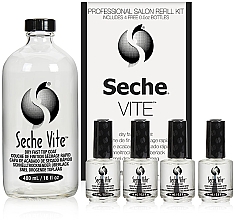 Kup Zestaw - Seche Vite Professional Salon Refill Kit (top coat/480ml + top coat/4x14ml)