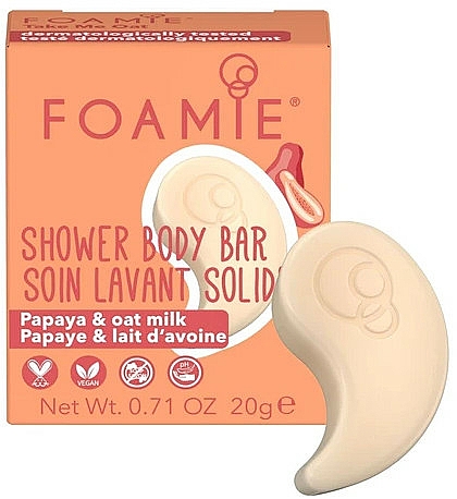 Mydło do ciała w kostce - Foamie Nourishing Shower Soap Oat To Be Smooth Travel Size — Zdjęcie N1