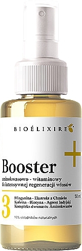 Aminokwasy i witaminy wzmacniające zniszczone włosy - Bioelixire For Damaged Hair Booster — Zdjęcie N1