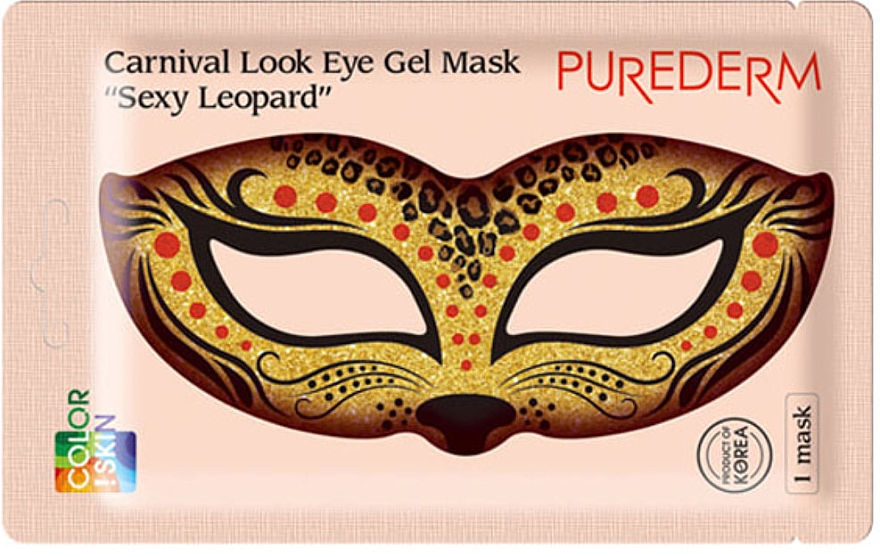 Kolagenowa maska do okolic oczu - Purederm Carnival Look Eye Gel Mask Sexy Leopard — Zdjęcie N1