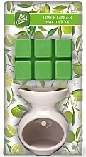 Zestaw do aromaterapii z woskiem i kominkiem Limonka i imbir - Pan Aroma Wax Melt Burner Kit Lime & Ginger — Zdjęcie N1