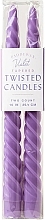 Świeca skręcana 25,4 cm - Paddywax Tapered Twisted Candles Violet — Zdjęcie N1