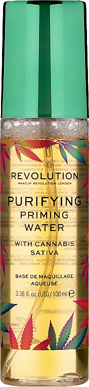Baza pod makijaż w sprayu z wyciągiem z konopi indyjskiej - Makeup Revolution Purifying Priming Water With CBD — Zdjęcie N1
