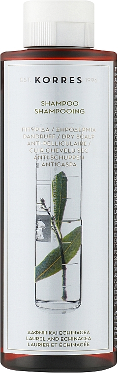 Szampon przeciwłupieżowy do suchej skóry głowy - Korres Laurel And Echinacea Shampoo For Dry Scalps And Dandruff — Zdjęcie N1