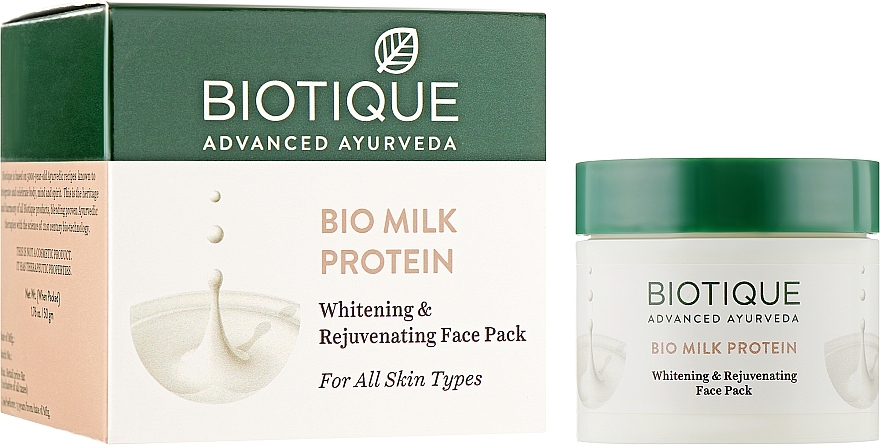 Odmładzająca wybielająca maska do twarzy Bioproteiny mleka - Biotique Bio Milk Protein Whitening and Rejuvenating Face Pack — Zdjęcie N1
