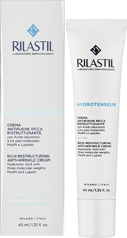 Bogaty krem ​​przeciwzmarszczkowy - Rilastil Hydrotenseur Rich Restructuring Anti-Wrinkle Cream — Zdjęcie N2