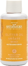 Olejek do opalania z brokatem - MaterNatura Glitter Monoi Sun Oil  — Zdjęcie N1