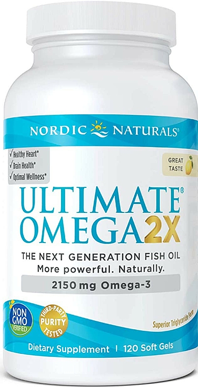 Suplement diety Omega 2x o smaku cytrynowym, 2150 mg - Nordic Naturals Omega 2X  — Zdjęcie N1
